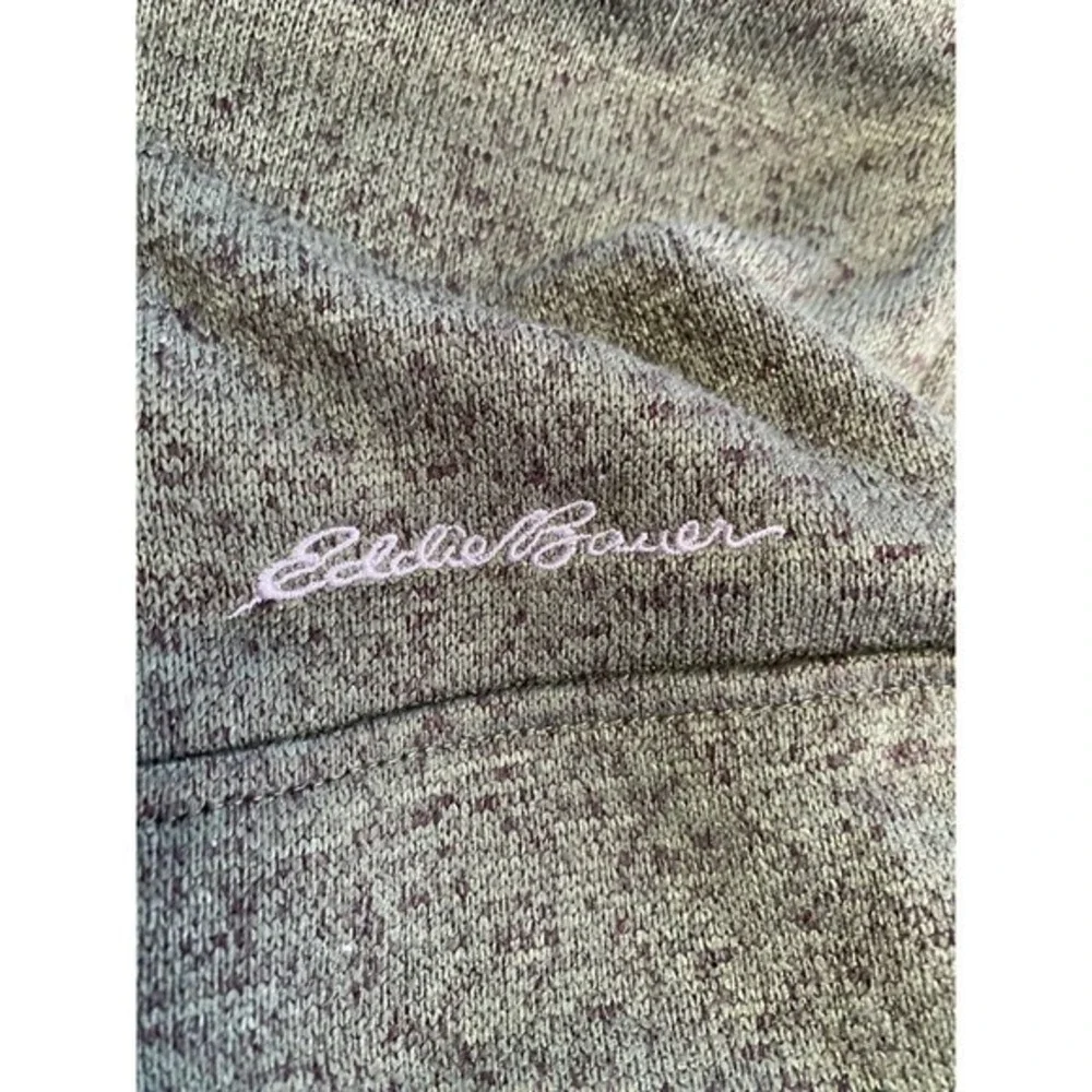 Eddie Bauer Sweater Mens Large Green Fleece Pullover‎ Snap Button Outdoors Warm - Picture 2 of 8